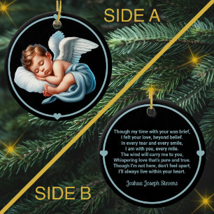 Ornamento De Cerâmica Baby Boy Angel Memorial Wind Chime