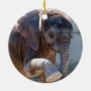 Ornamento De Cerâmica Baby Elephant