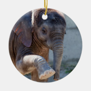 Ornamento De Cerâmica Baby Elephant