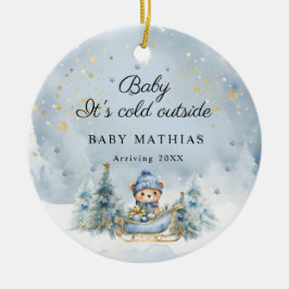 Ornamento De Cerâmica Baby It's Cold Outside Winter Baby Shower Gifts