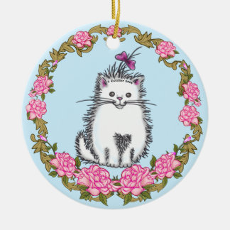 Ornamento De Cerâmica Baby Kitten Cat Ornament