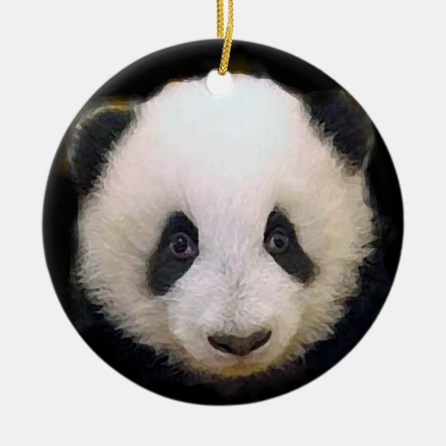 Ornamento De Cerâmica Baby Panda (Frente)