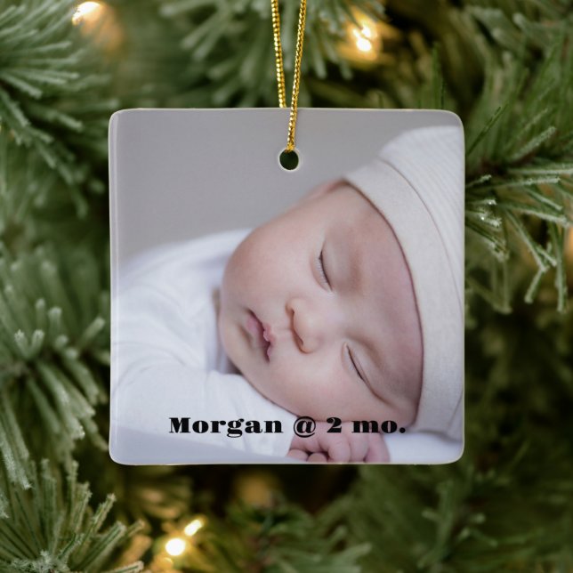 Ornamento De Cerâmica Baby Photo Keepsasaame Ornament (Árvore)