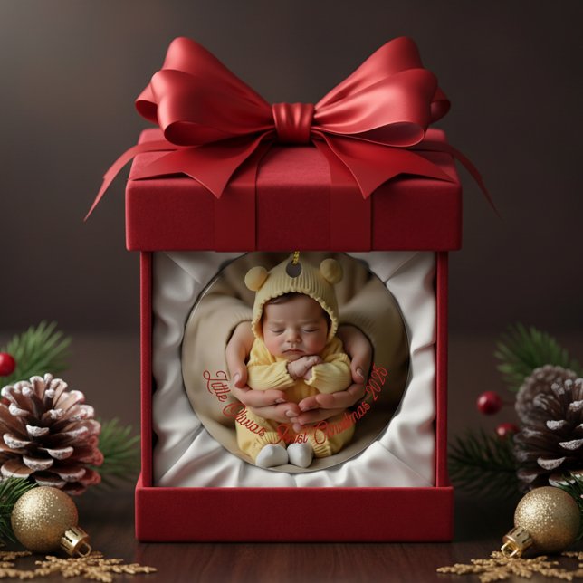 Ornamento De Cerâmica Baby’s First Christmas Ornament (Criador carregado)