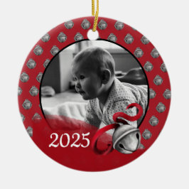 Ornamento De Cerâmica Baby’s first Christmas photo ornament 