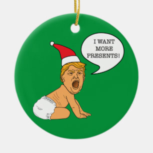 Ornamento De Cerâmica Baby Trump Mais Presentes de Natal
