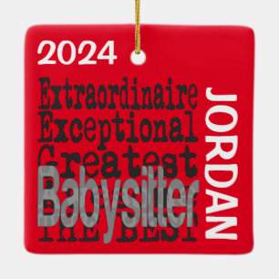 Ornamento De Cerâmica Babysitter Extraordinaire CUSTOM