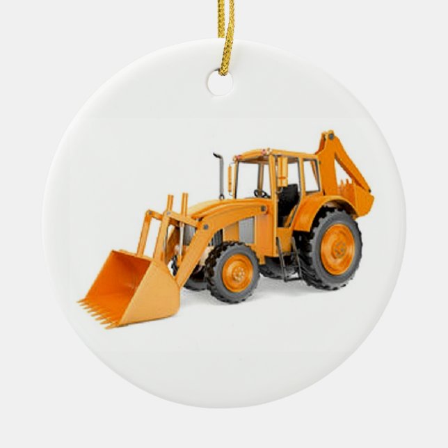 Ornamento De Cerâmica Backhoe (Frente)