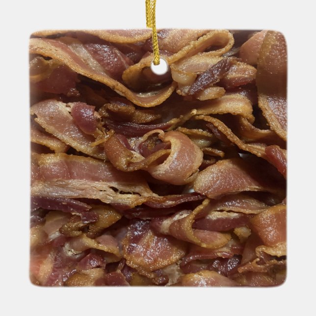 Ornamento De Cerâmica Bacon (Frente)