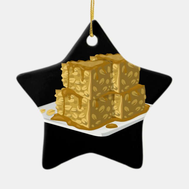 Ornamento De Cerâmica Bagaço de aveia de Comida (Frente)