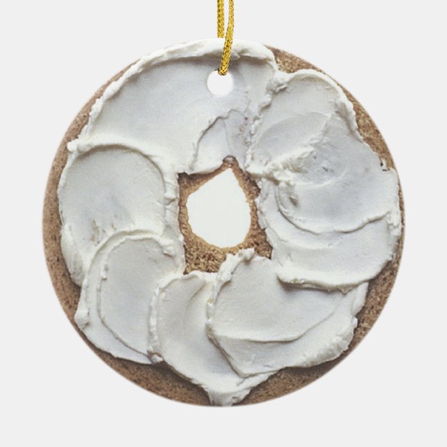 Ornamento De Cerâmica Bagel (Frente)