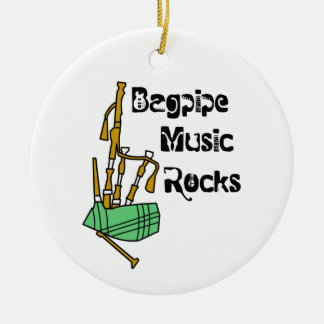Ornamento De Cerâmica Bagpipe Music Rocks