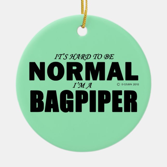 Ornamento De Cerâmica Bagpiper normal (Frente)