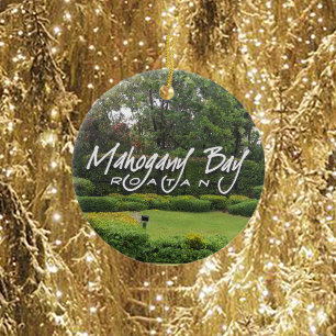 Ornamento De Cerâmica Baía de Mahogany, Roatan, Honduras