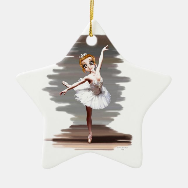 Ornamento De Cerâmica Bailarina de Prima (Frente)