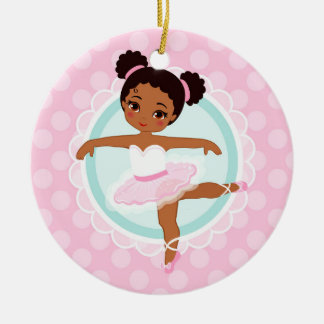Ornamento De Cerâmica Bailarina do afro-americano - dançarino de balé