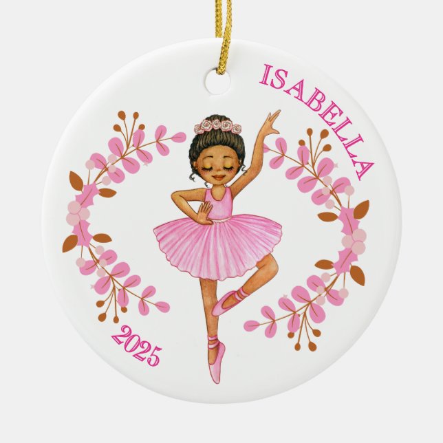 Ornamento De Cerâmica Bailarina Morena (Frente)