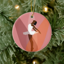 Bailarina negra com monograma Bailarina afro-ameri