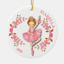 Bailarina Ruiva de Rosa