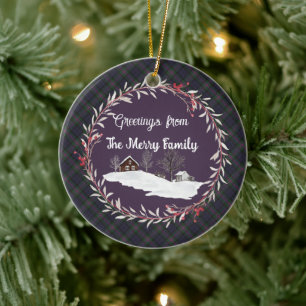 Ornamento De Cerâmica Baird Weathered Original Scottish Tartan