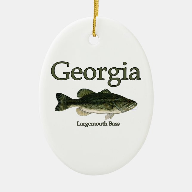 Ornamento De Cerâmica Baixo Largemouth de Geórgia (Frente)