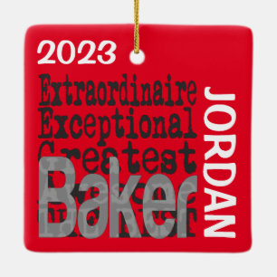 Ornamento De Cerâmica Baker Extraordinário PERSONALIZADO