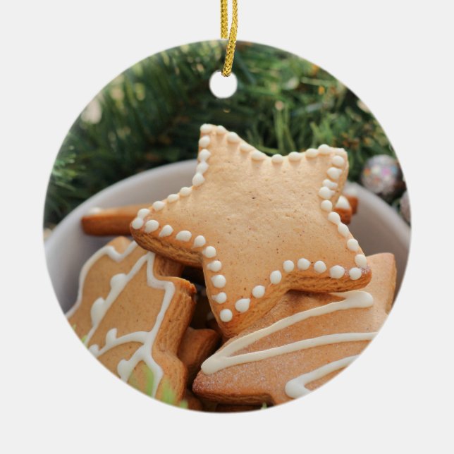 Ornamento De Cerâmica Baking de Natal (Frente)