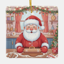 Ornamento De Cerâmica "Baking Spirits Bright" de Natal Personalizado