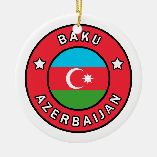 Ornamento De Cerâmica Baku Azerbaijão (Frente)