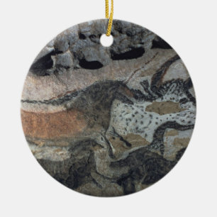 Ornamento De Cerâmica Balance a pintura de um touro e dos cavalos,