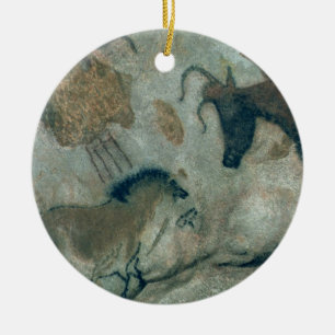 Ornamento De Cerâmica Balance a pintura que mostra um cavalo e uma vaca,