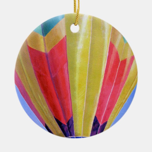 Ornamento De Cerâmica Balão de ar quente (Frente)
