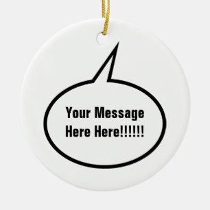 Ornamento De Cerâmica Balão de discurso