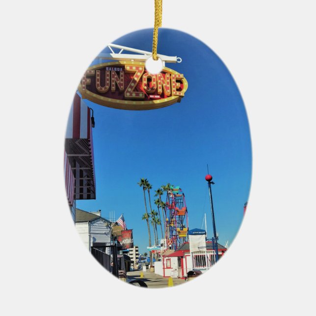 Ornamento De Cerâmica Balboa Fund Zone, Newport Beach, Califórnia (Frente)