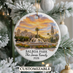 Ornamento De Cerâmica Balboa Park Personalizado, Califórnia Custom