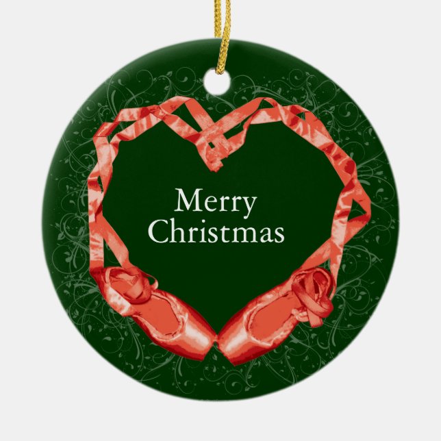 Ornamento De Cerâmica Balé de amor (Frente)