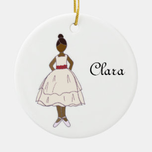 Ornamento De Cerâmica Balé personalizável do Nutcracker Clara Keepsasaka