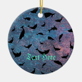 Ornamento De Cerâmica baleia de tubarão-sombra na galáxia gradiente