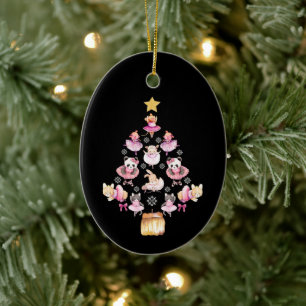 Ornamento De Cerâmica Balés Ballerina Árvore de Natal
