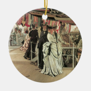 Ornamento De Cerâmica Ball on Shipboard por James Tissot, Arte Vitoriana