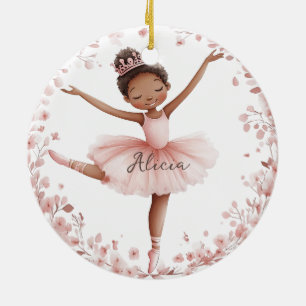 Ornamento De Cerâmica Ballerina Americana Africana