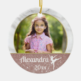 Ornamento De Cerâmica Ballerina Balé Raparigas Elegante Rosa Dança Brilh