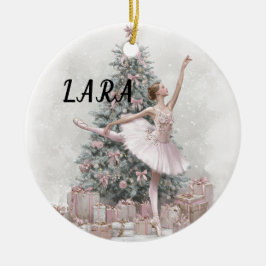 Ornamento De Cerâmica Ballerina Christmas Ornament – Add Your Name