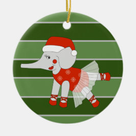 Ornamento De Cerâmica Ballerina Elephant Snowflake Especial de Natal