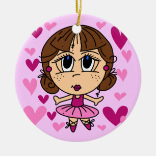 Ornamento De Cerâmica Ballerina Girl