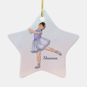 Ornamento De Cerâmica Ballerina Girl Pastel