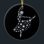 Ornamento De Cerâmica Ballerina Snowflake Balé Costume Winter Dance Gi<br><div class="desc">Ballerina Snowflake Balé Figurino Menina de inverno</div>