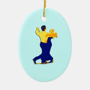 Ornamento De Cerâmica Ballroom Dancing