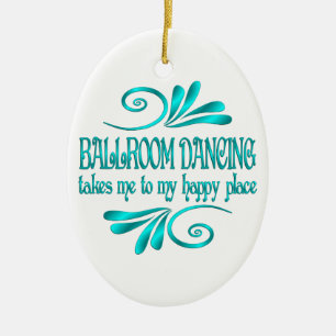Ornamento De Cerâmica Ballroom Dancing Happy Place
