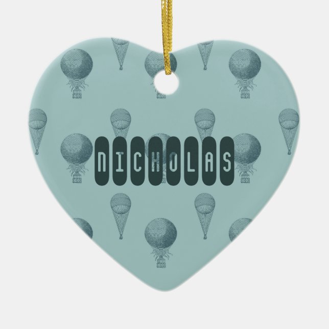 Ornamento De Cerâmica Balões de ar quente (Frente)